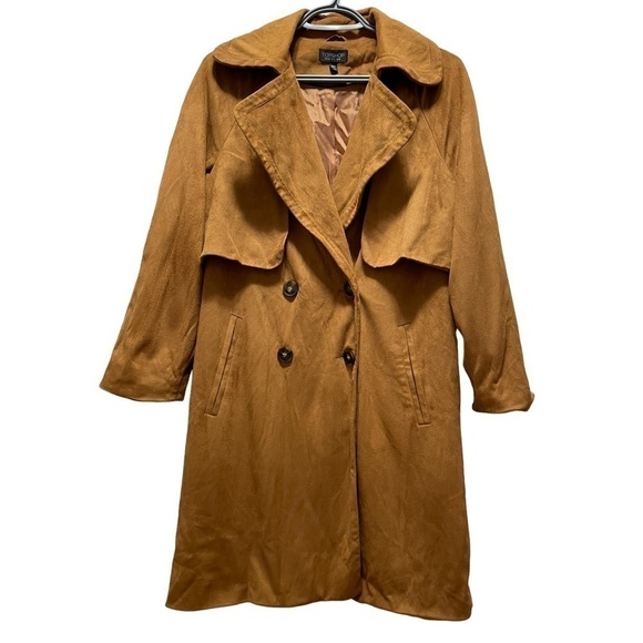 NWOT Topshop Velvet Trendy Coat size US 4 - Picture 1 of 4
